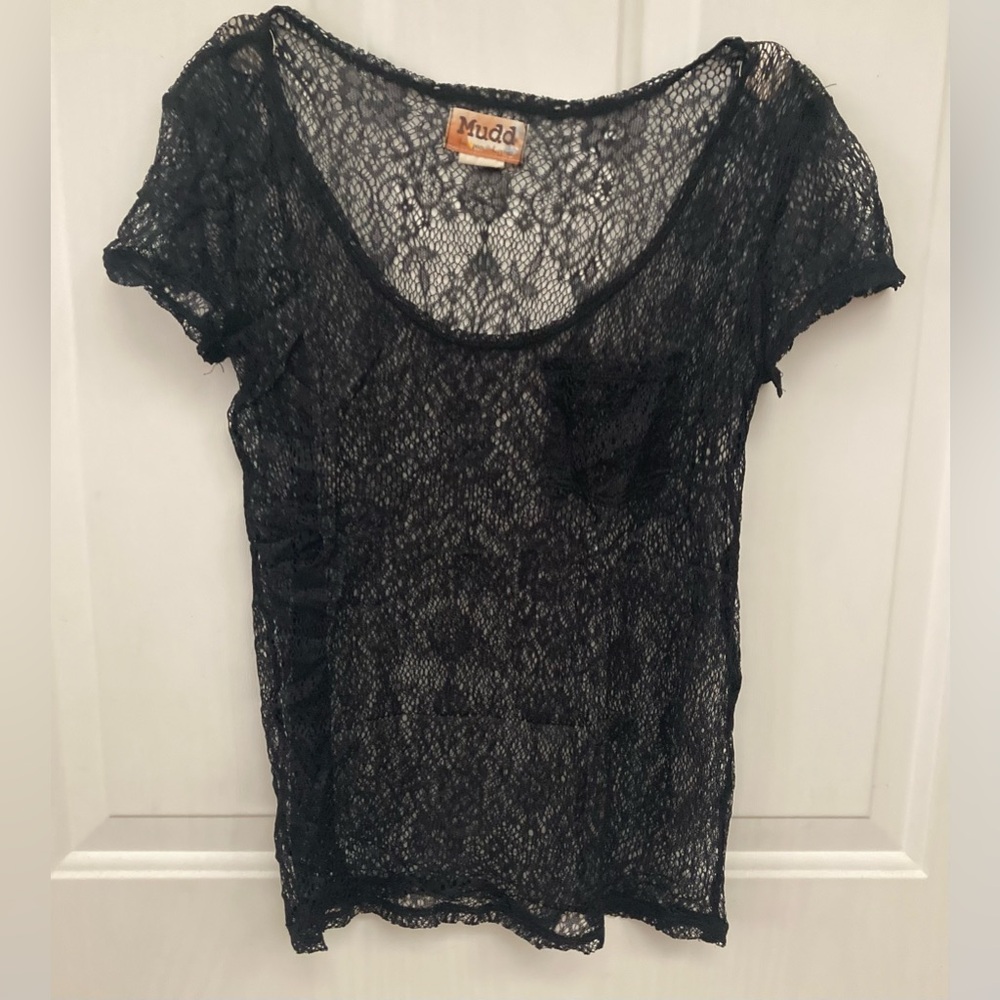 🖤👚🖤Vintage Mudd Black Lace Blouse